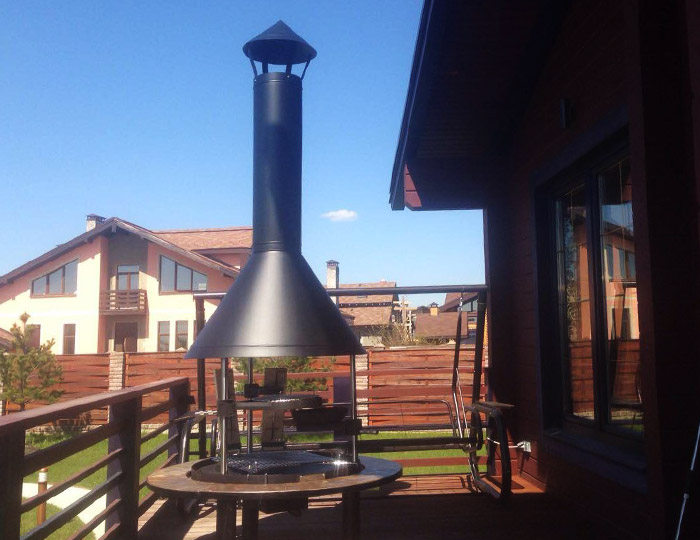 Fingrill Cev 1 m. (Black) sa preklopom Grill Centr