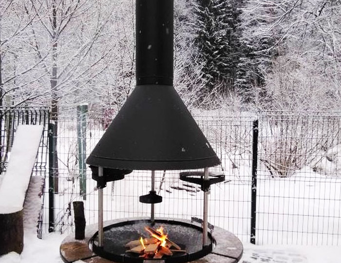 Fingrill Cev 1 m. (Black) sa preklopom Grill Centr