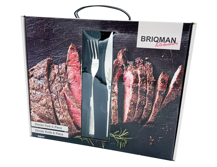 Briqman set za stejk, 12 predmeta / viljuške, noževi