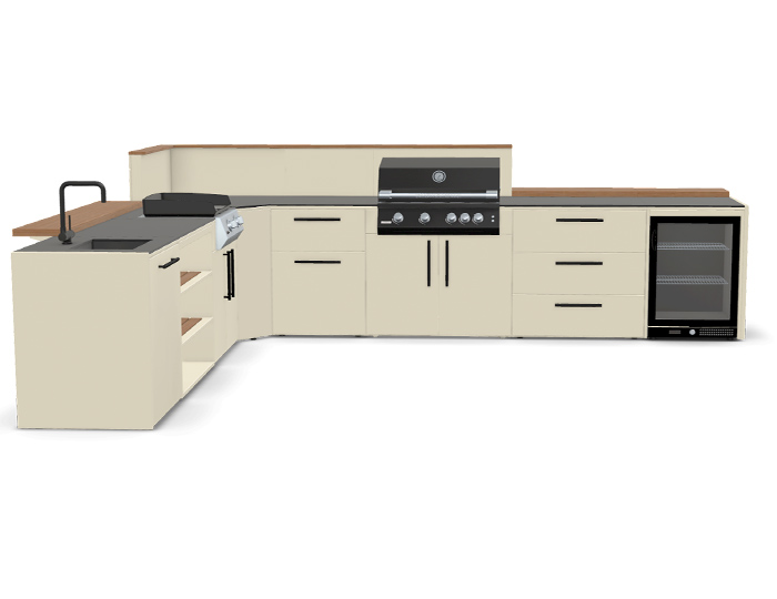 BBQ Kuhinja Kitchen Corner White 800.4