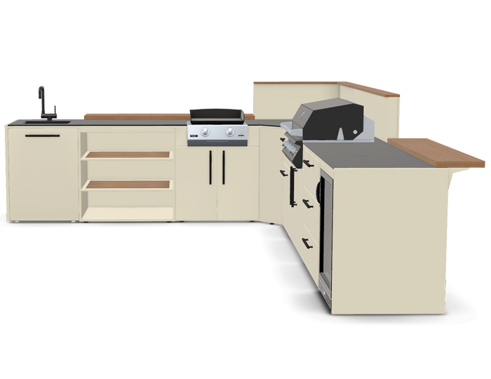 BBQ Kuhinja Kitchen Corner White 800.4