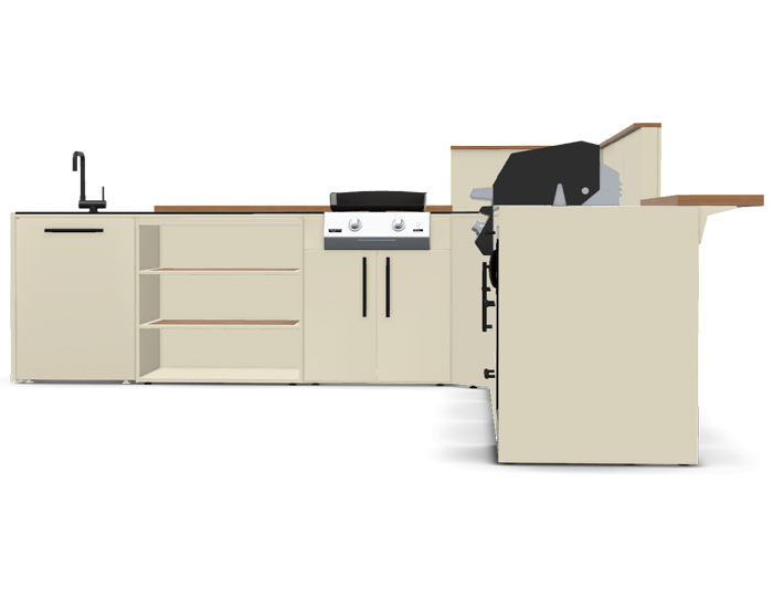 BBQ Kuhinja Kitchen Corner White 800.4