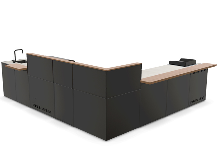 BBQ kuhinja Brabura Corner Black 800.4