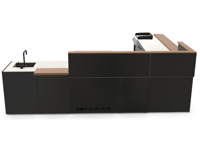 BBQ kuhinja Brabura Corner Black 800.4