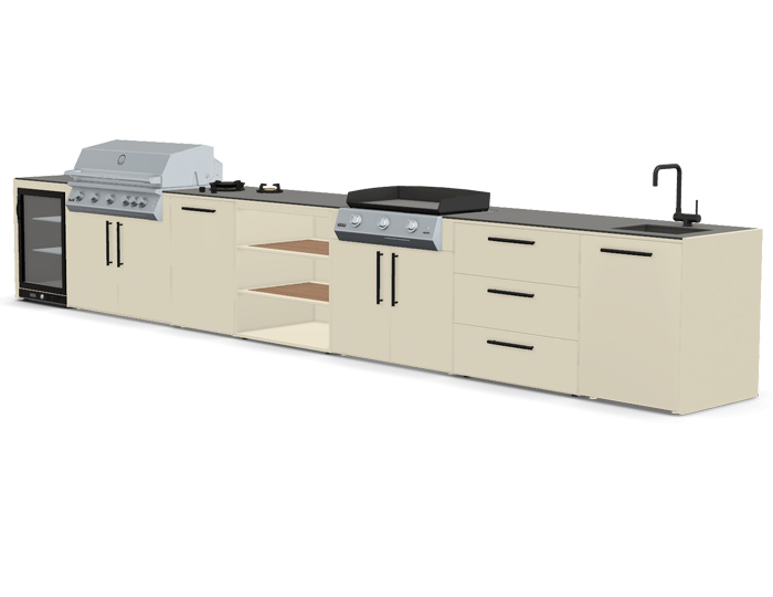 BBQ Kuhinja Brabura Line Base White 700.5