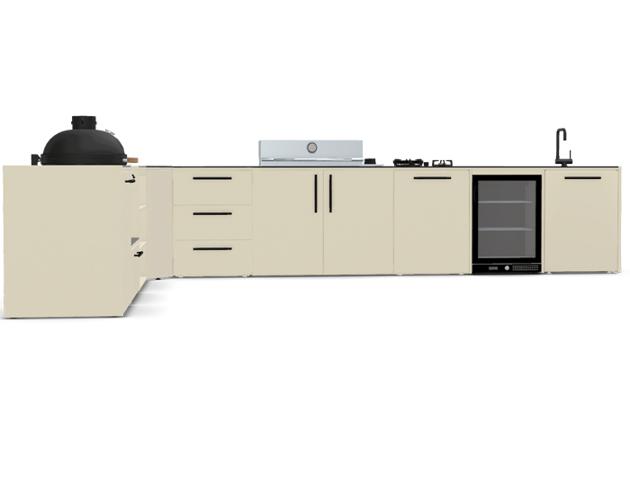 BBQ Kuhinja Brabura Corner White 900.5